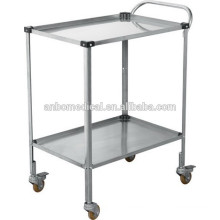 clinic or nurse used stainless steel dressing trolley with handle